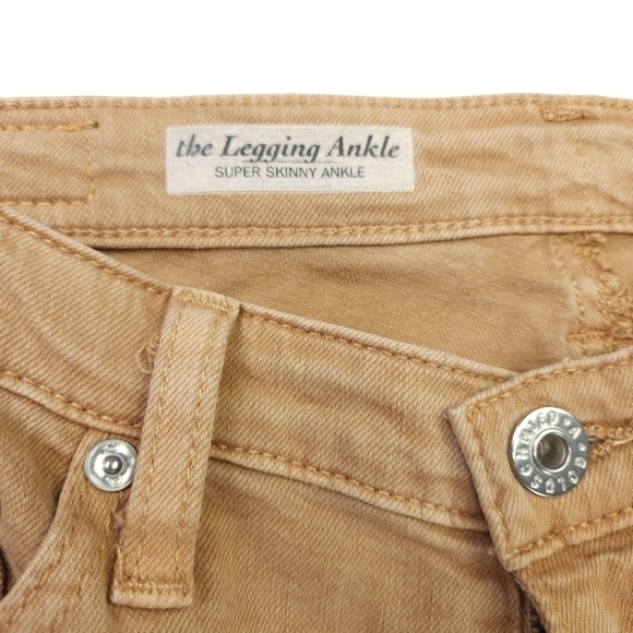 New AG Adriano GoldSchmied Tan The Legging Ankle Sz 27R - Picture 10 of 15